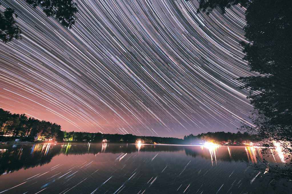 夜空中流转的星轨